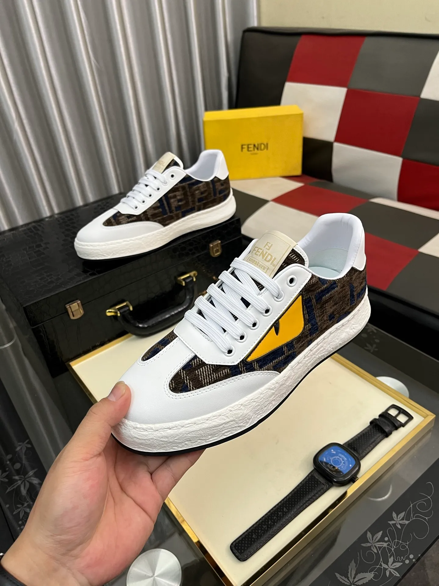 Men's shoes 💰420⌚️⌚️FENDI "Fendi" P480 Regular size: 38-44 (casual shoes) Product materials: Selected cowhide upper, soft sheepskin lining; original outsole. 4️⃣colors available